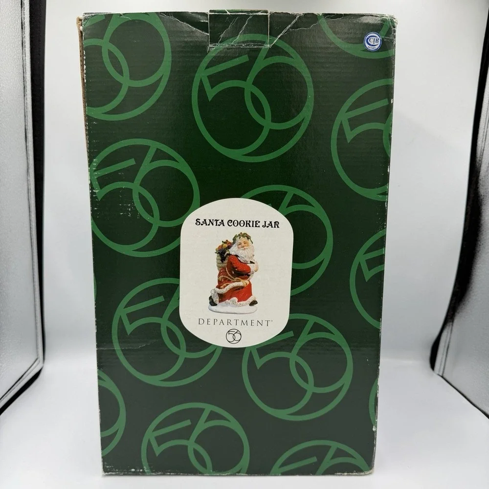 Department 56 Christmas Santa Claus‎ Cookie Jar Peggy Toole 2001 Hand Painted